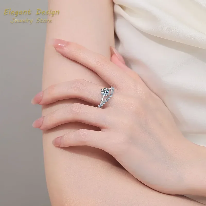 Moissanite Engagement Ring 1 Carat - Crown of Love Platin Pt950 Ehering
