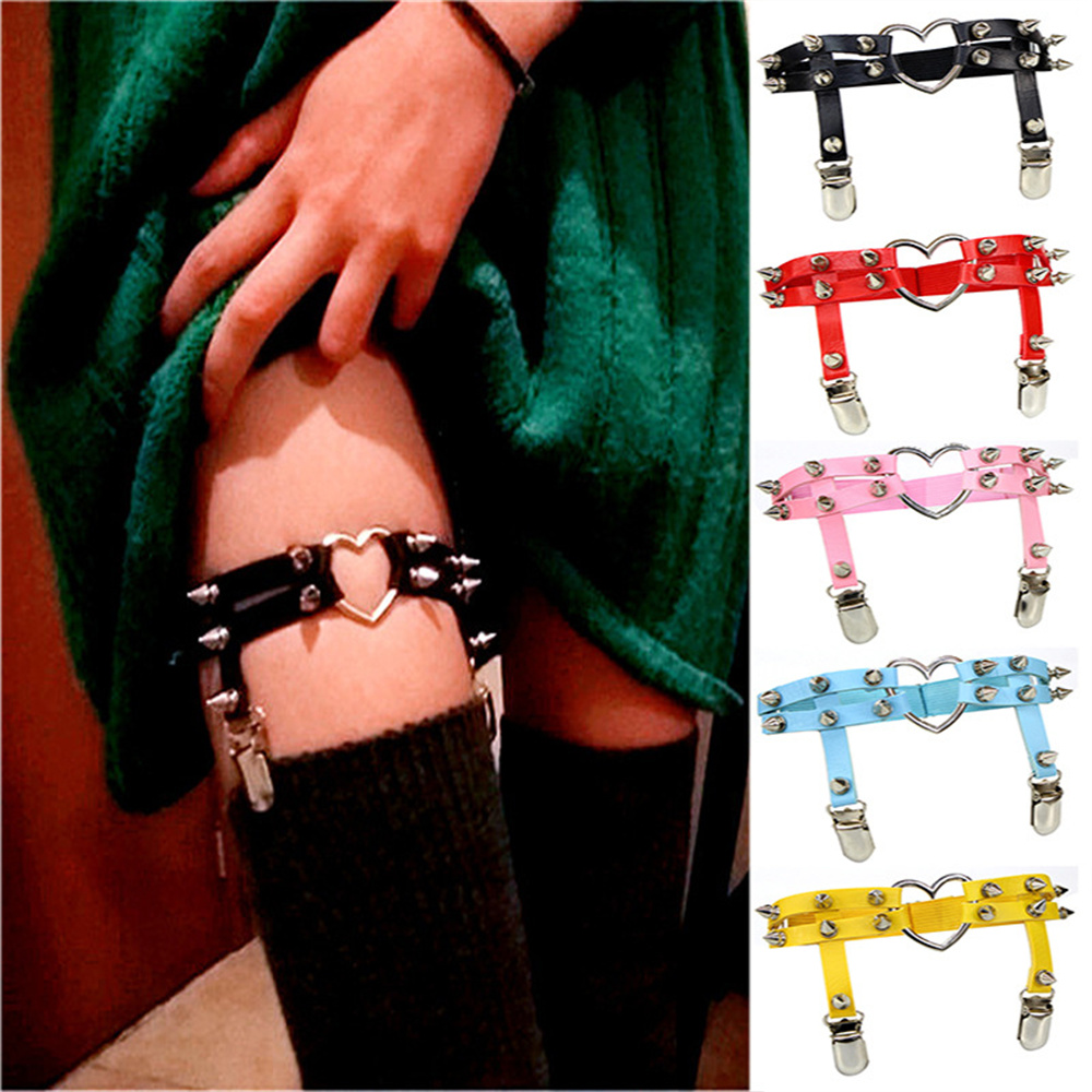 Body Jewelry - 1Pcs Frauen Punk Goth Herz PU