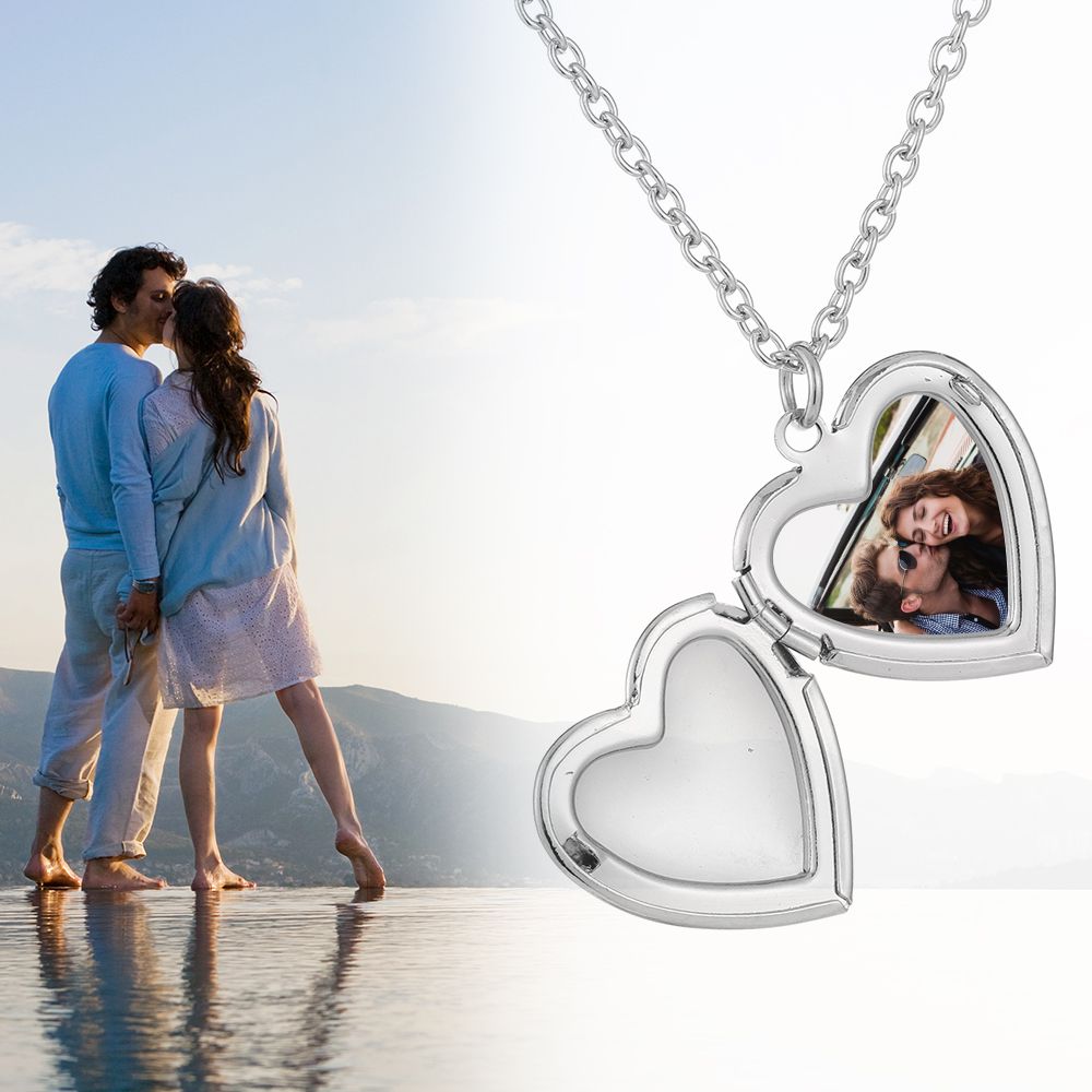 Heart Locket Necklace Photo - Lover Fashion Friend Schmuckkette für immer