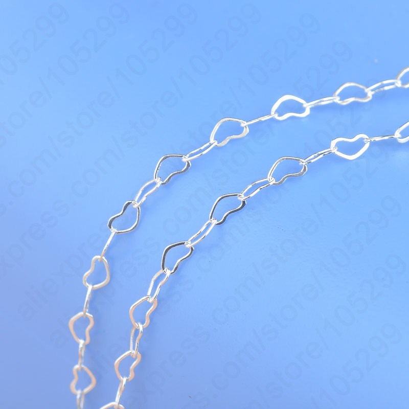 925 Sterling Silver Chain Necklace Men - 925 Sterling Silber Nette Herz Kette