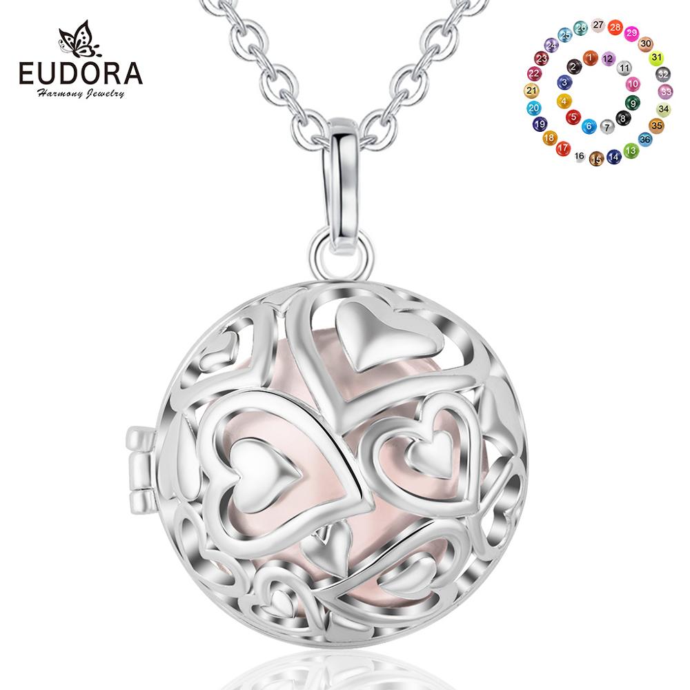 Eudora 20mm Harmony Ball Anhän – Heart Locket Necklace Photo Bewertung und Preis