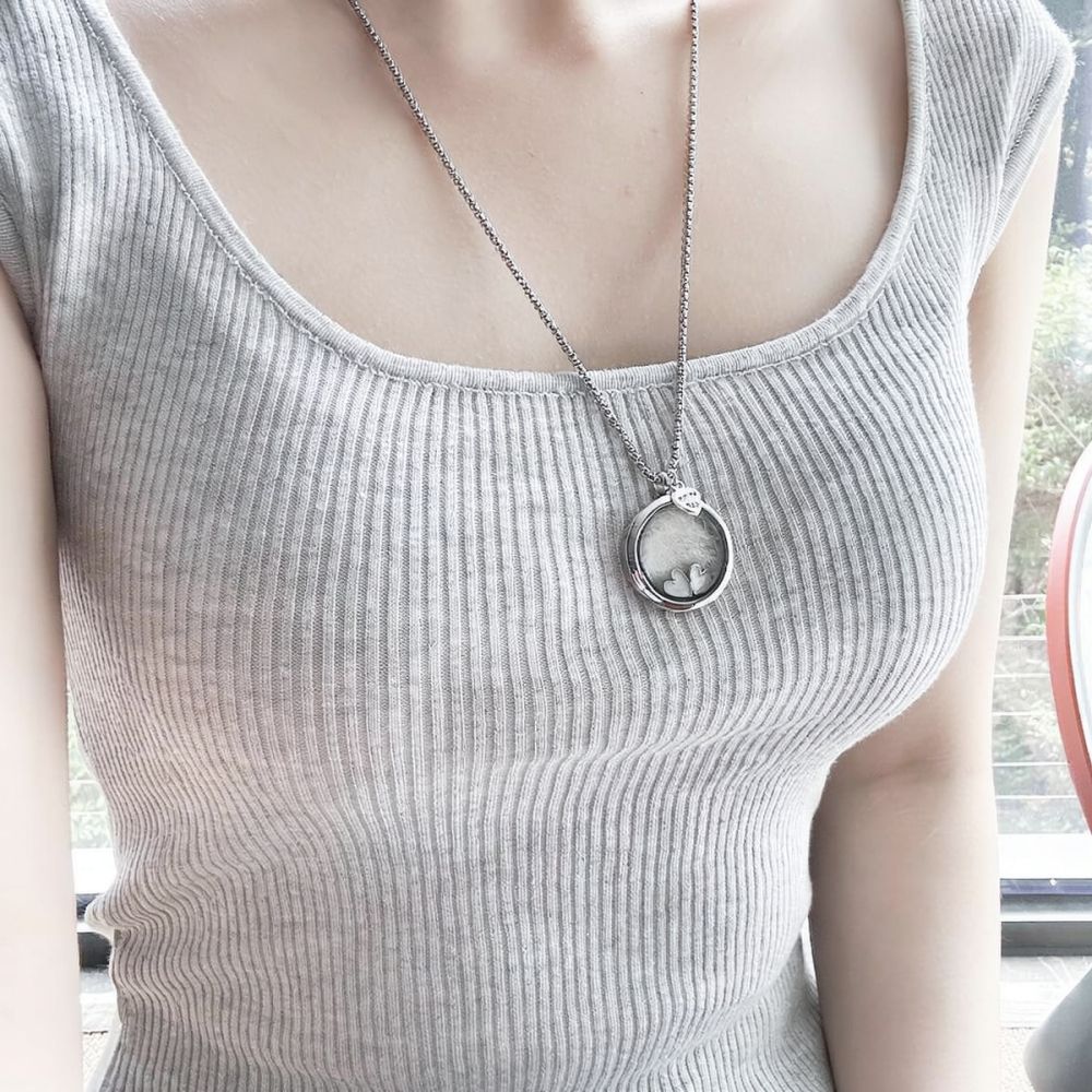 Edelstahl-Herz-Anhänger als An – Heart Locket Necklace Photo Bewertung und Preis