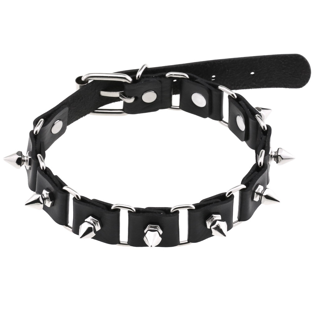 Schwarz Leder Herz Halsband Kr – Goth Punk Spike Choker Bewertung und Preis