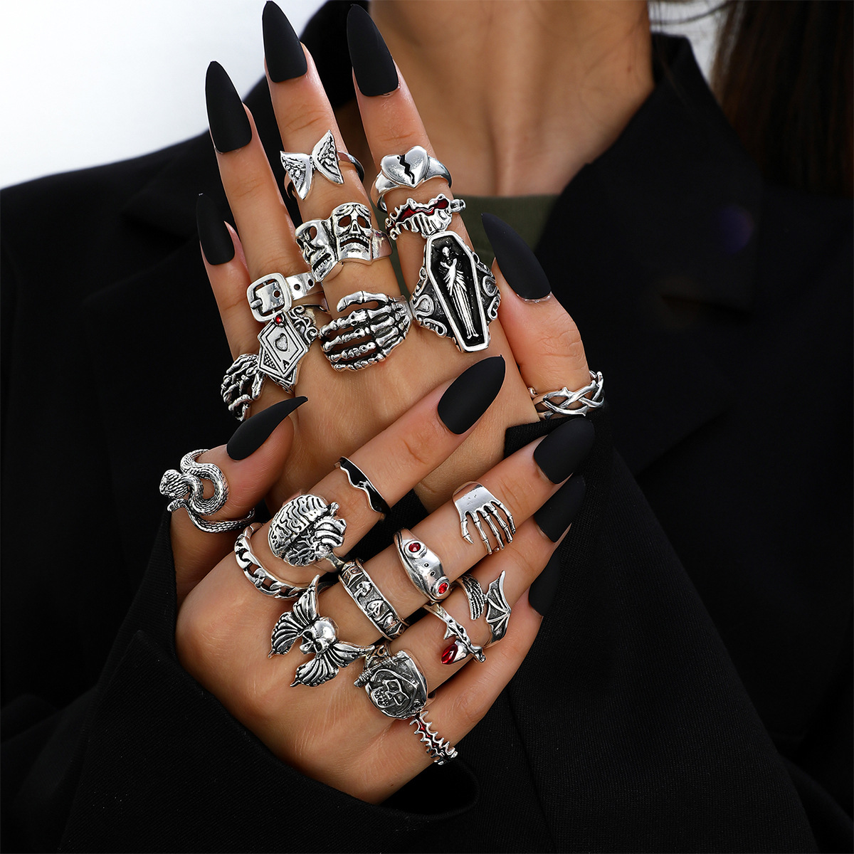23-teiliges Punk-Set mit geome – Vintage Punk Knuckle Rings Set Bewertung und Preis