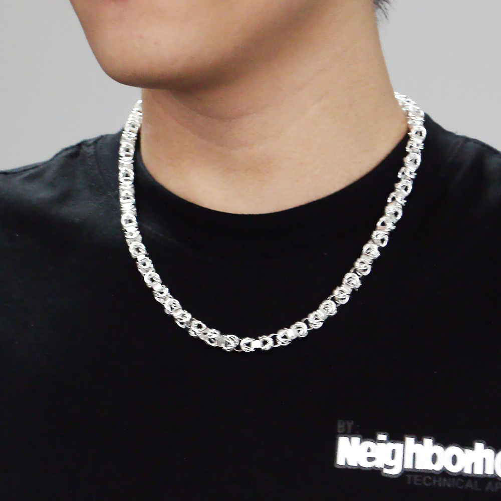 925 Sterling Silber Hip-Hop Kn – 925 Sterling Silver Chain Necklace Men Bewertung und Preis