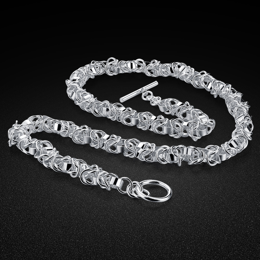 925 Sterling Silber Hip-Hop Kn – 925 Sterling Silver Chain Necklace Men Bewertung und Preis