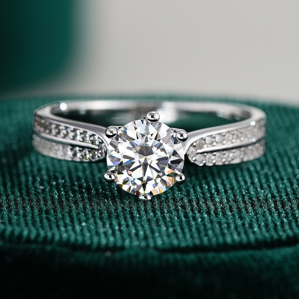 0,5/1/2/3 Karat klassischer Mo – Moissanite Engagement Ring 1 Carat Bewertung und Preis
