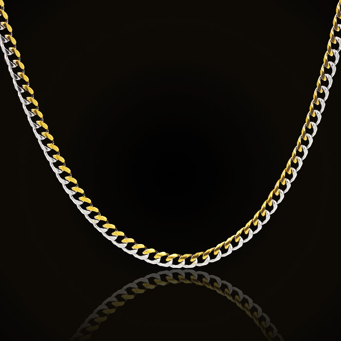 316L Edelstahl Zweifarbige Pan – Cuban Link Chain 12Mm Bewertung und Preis