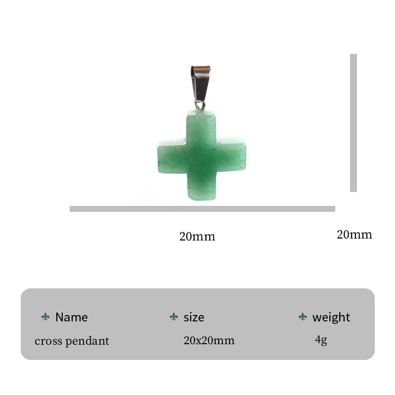 15 Stück natürlicher Kreuz-Kri – Crystal Pendant Necklace Natural Stone Bewertung und Preis