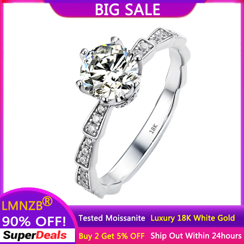 Luxuriöser Ring aus 18 Karat W – Moissanite Engagement Ring 1 Carat Bewertung und Preis