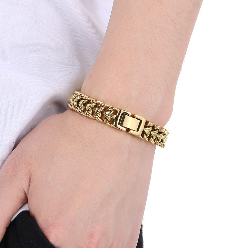 KALEN Glänzendes Edelstahl-Arm – Cuban Link Chain 12Mm Bewertung und Preis