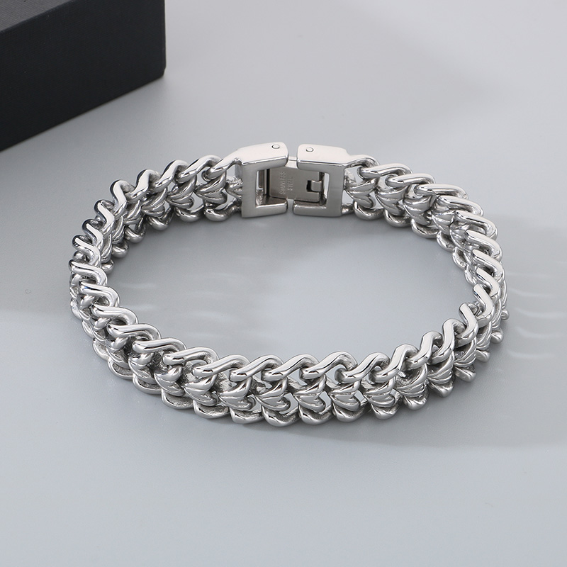 KALEN Glänzendes Edelstahl-Arm – Cuban Link Chain 12Mm Bewertung und Preis