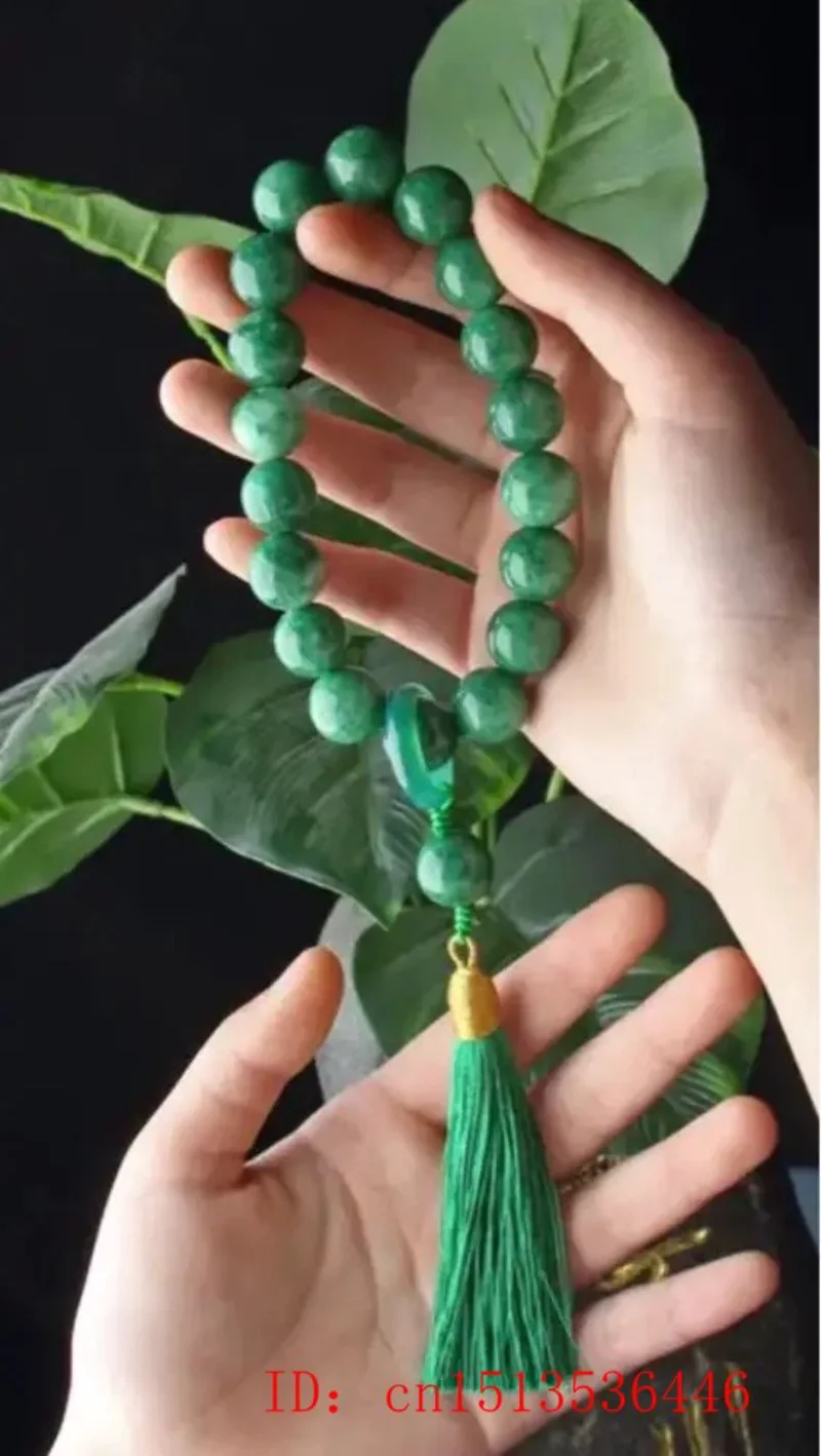 Grüner Jade stein 12mm Perlen  – Necklaces Bewertung und Preis