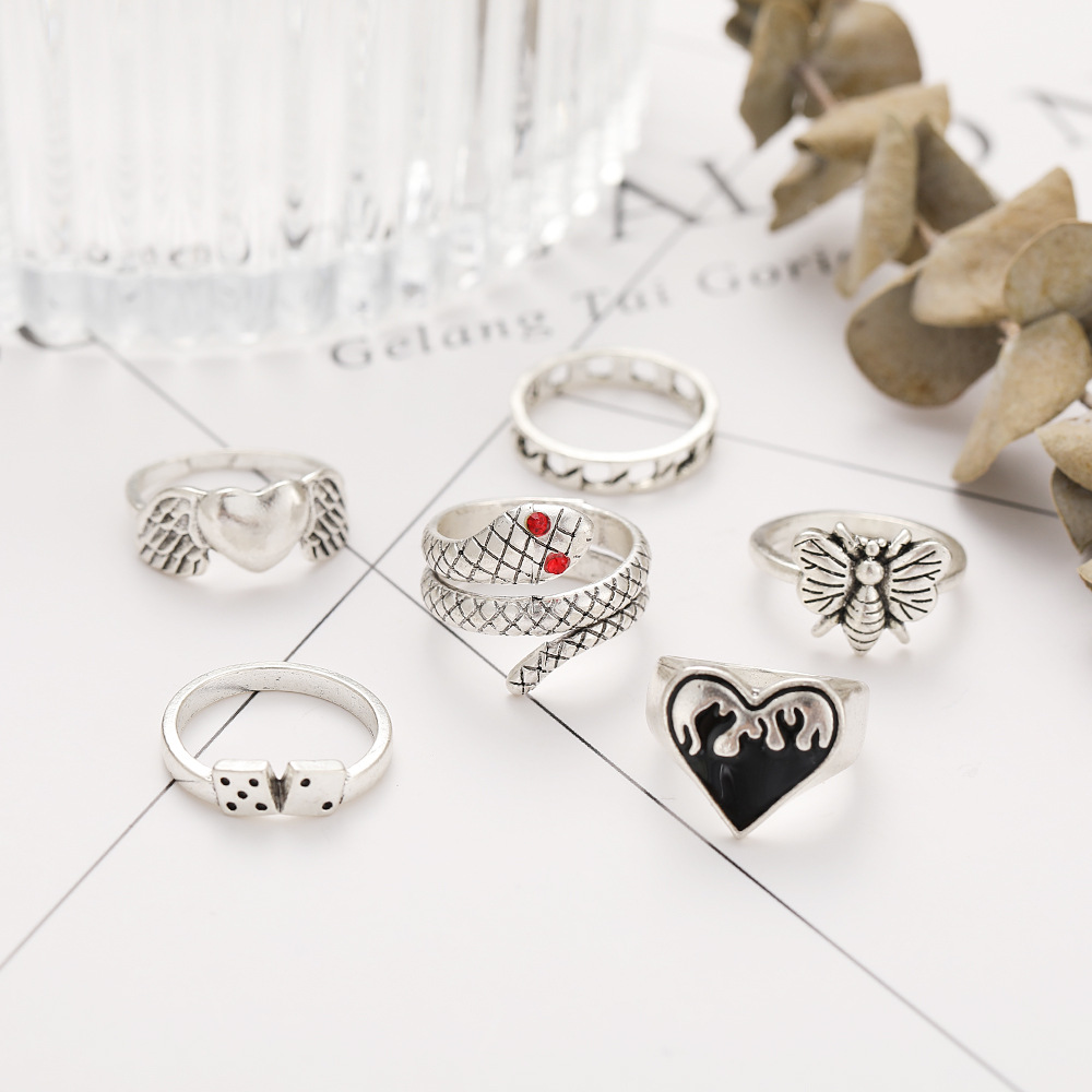 6-teiliges Set Vintage Punk Sc – Vintage Punk Knuckle Rings Set Bewertung und Preis